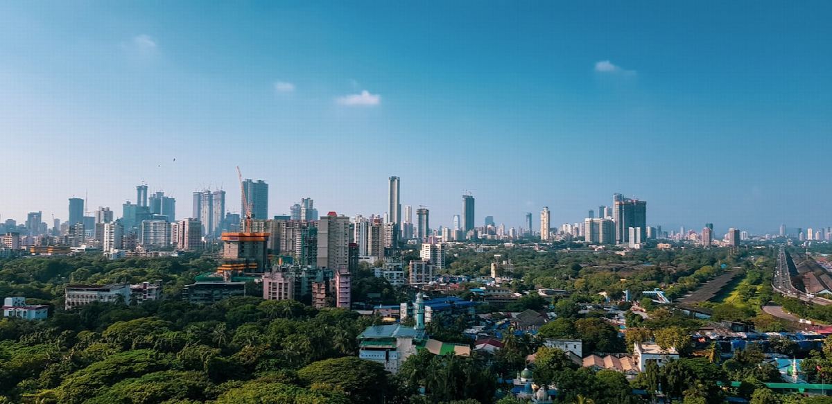 High-rise buildings along the Mumbai waterfront