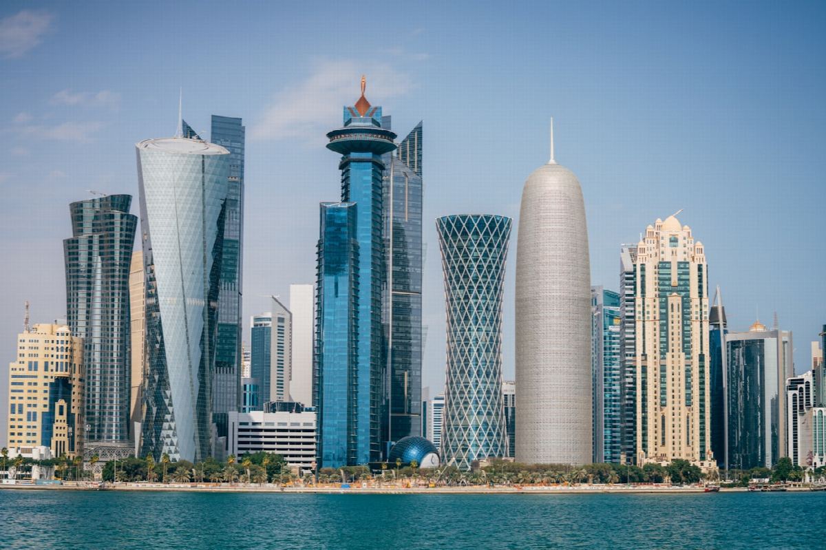 Doha towers along the waterfront